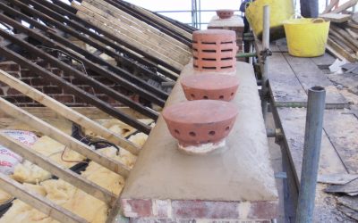 Re-pointing/flaunching with lime mortar