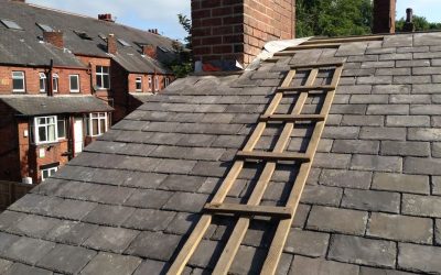 Reclaimed Welsh slate roof covering