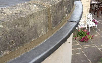 New lead covered circular bay roof covering
