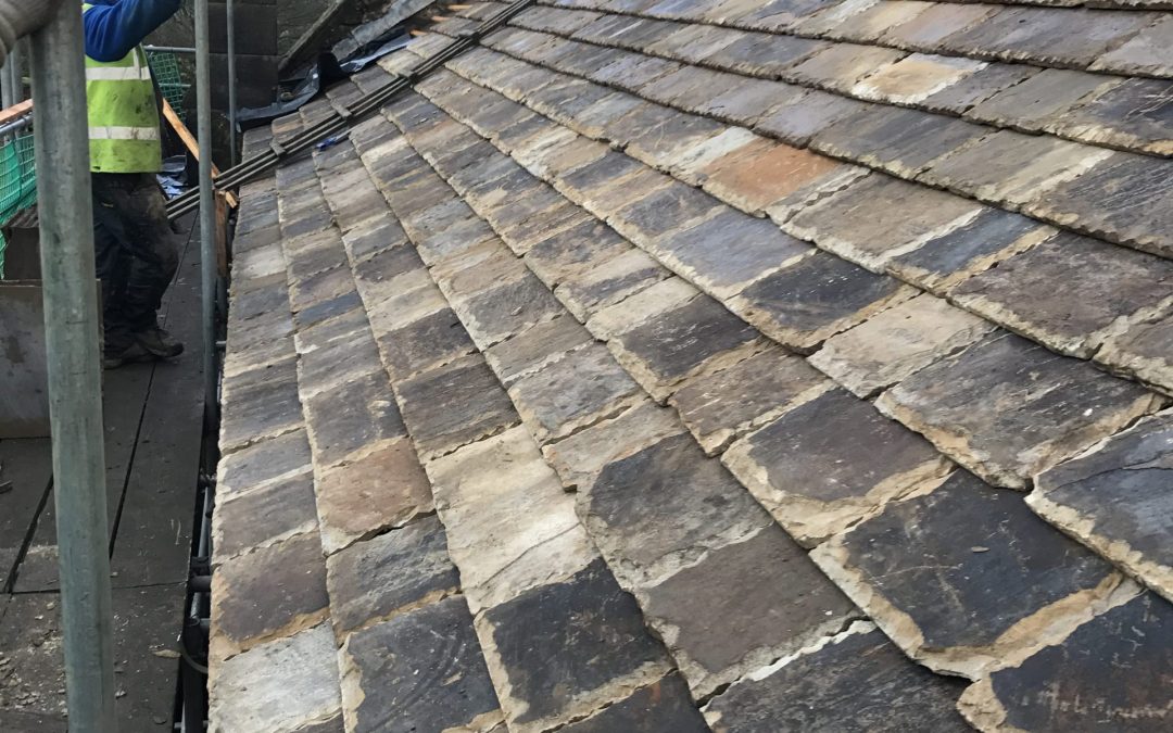 Relaying of Stone Slates to Church
