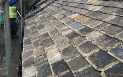 Relaying of Stone Slates to Church