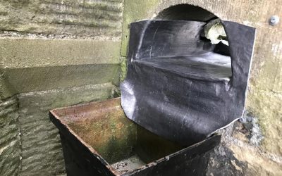 Placed in position for new box gutter
